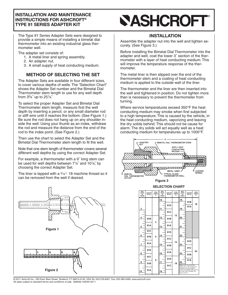 Ashcroft EL - Industrial Bimetal Thermometer User Manual | 1 page