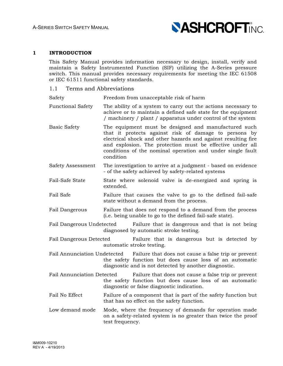 Ashcroft A Series - N4 Pressure Switch User Manual | Page 2 / 10