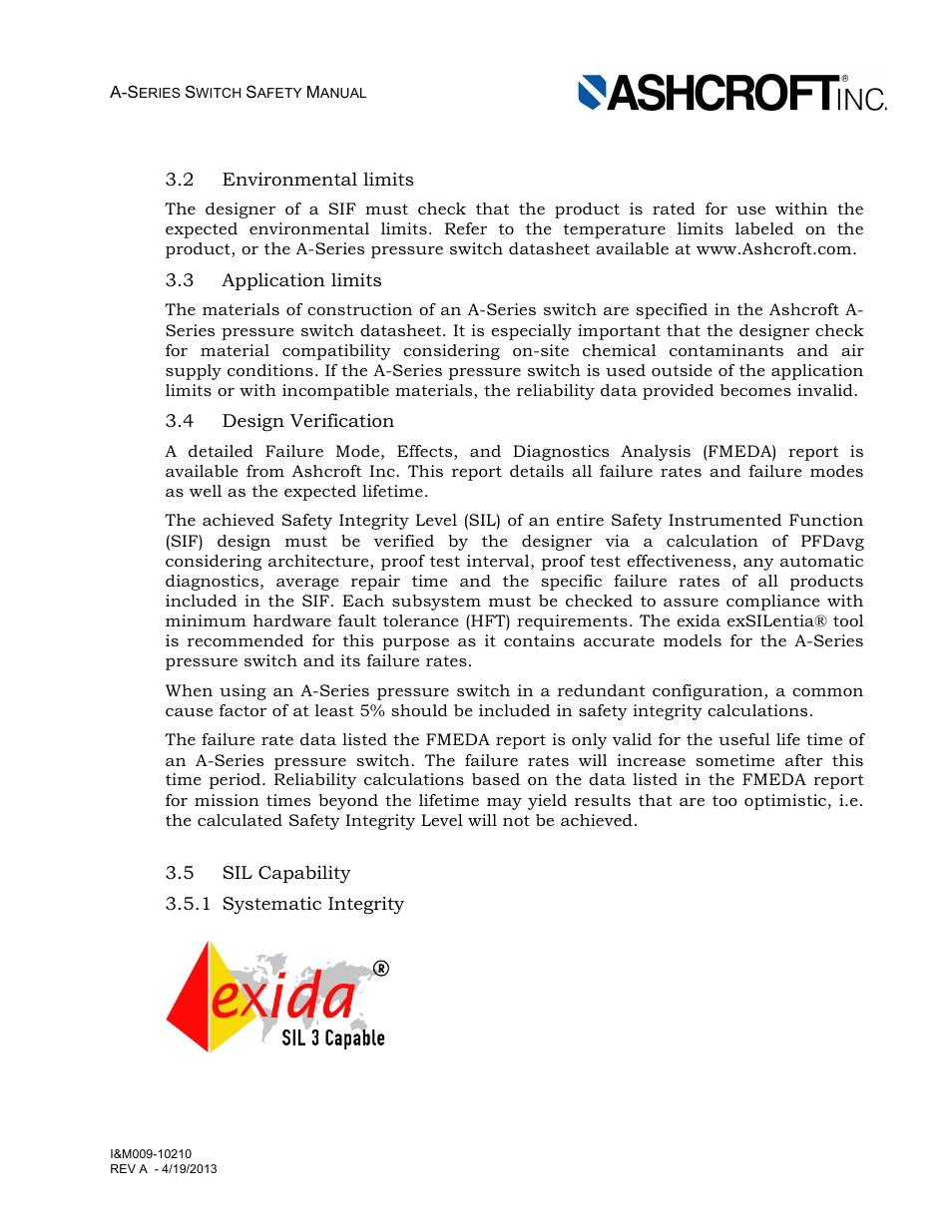Ashcroft A Series - N4 Pressure Switch User Manual | Page 5 / 10