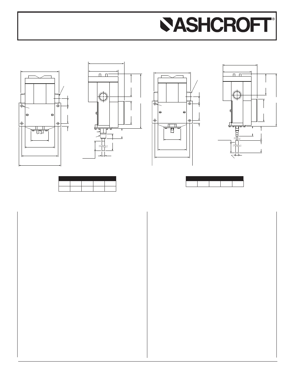Ashcroft PT-N7 - Temperature Switches User Manual | 2 pages