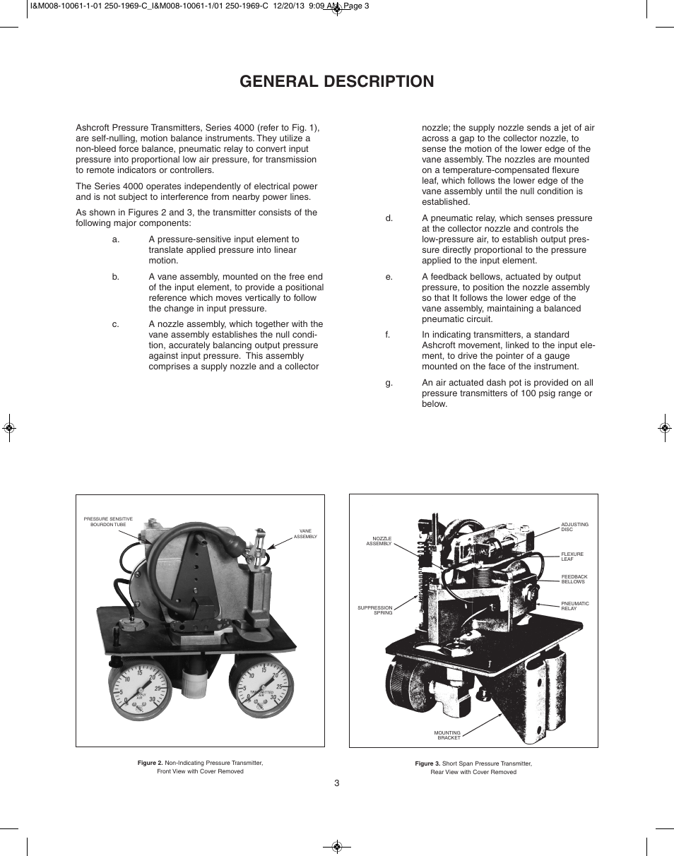 General description | Ashcroft 4480 - Pneumatic Transmitter User Manual | Page 3 / 16