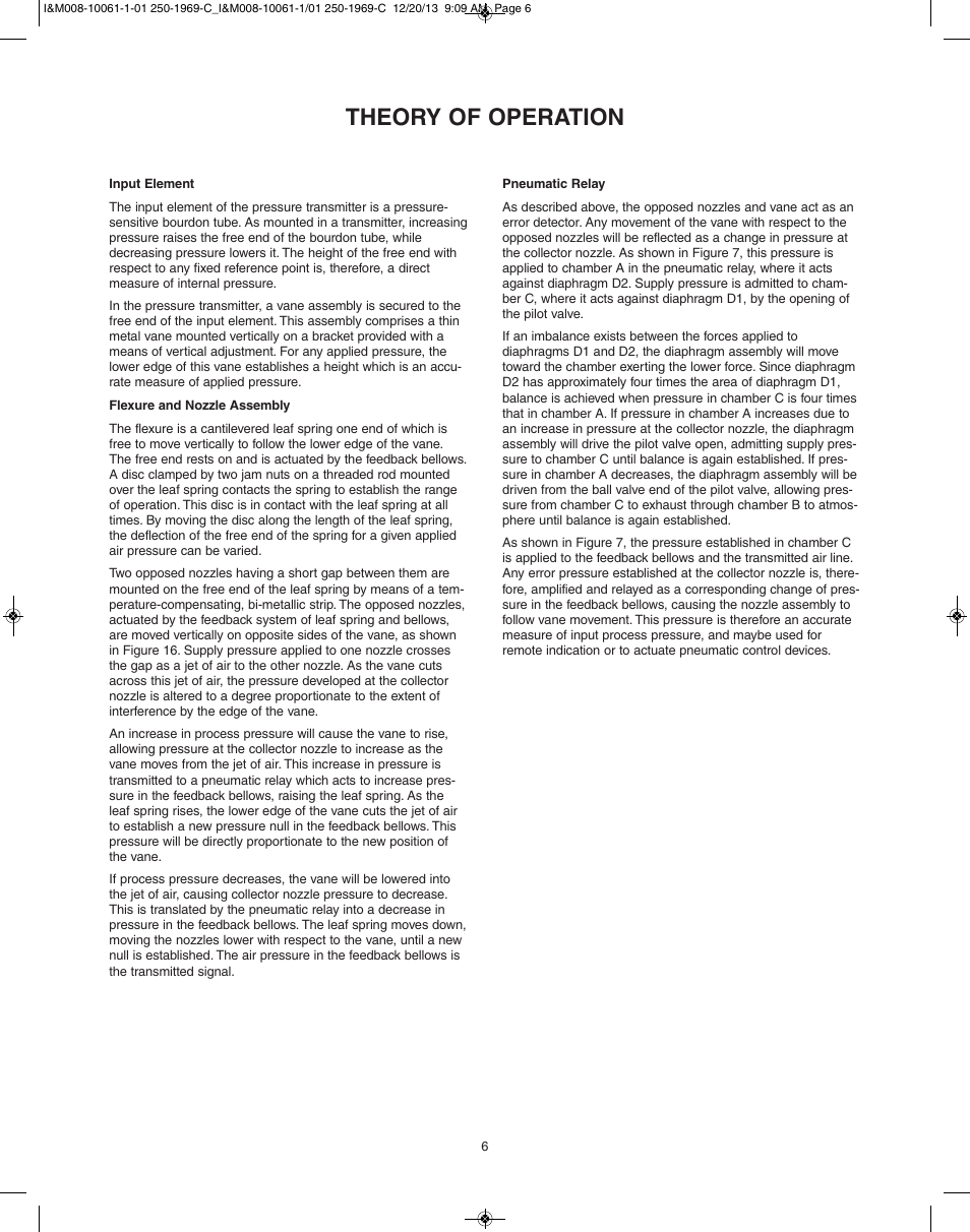 Theory of operation | Ashcroft 4480 - Pneumatic Transmitter User Manual | Page 6 / 16