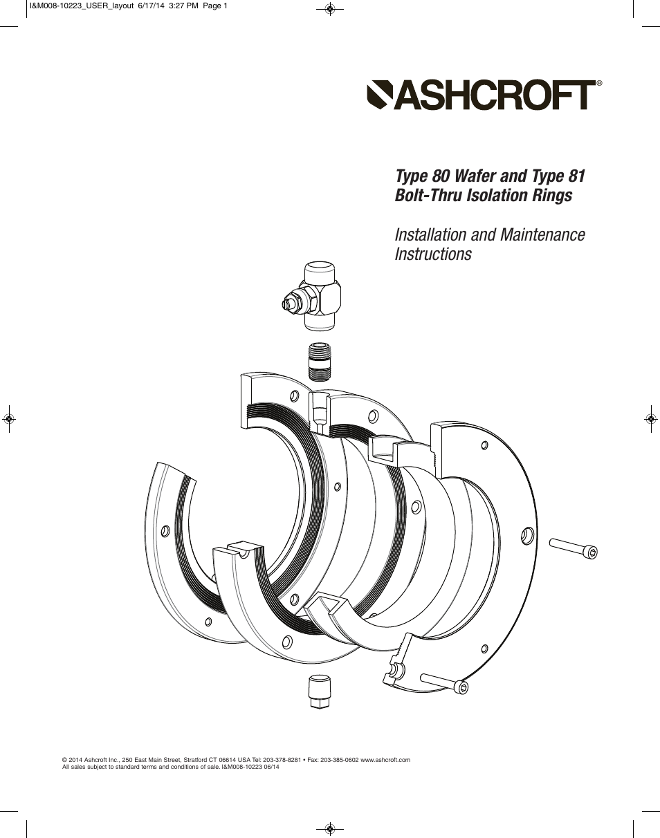 Ashcroft 80-81 - Isolation Rings User Manual | 12 pages