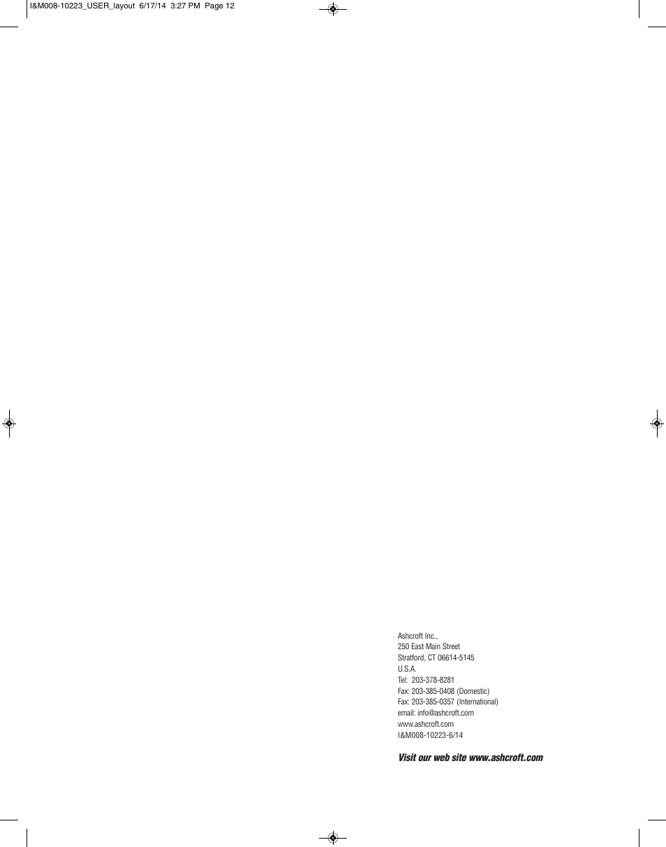 Ashcroft 80-81 - Isolation Rings User Manual | Page 12 / 12