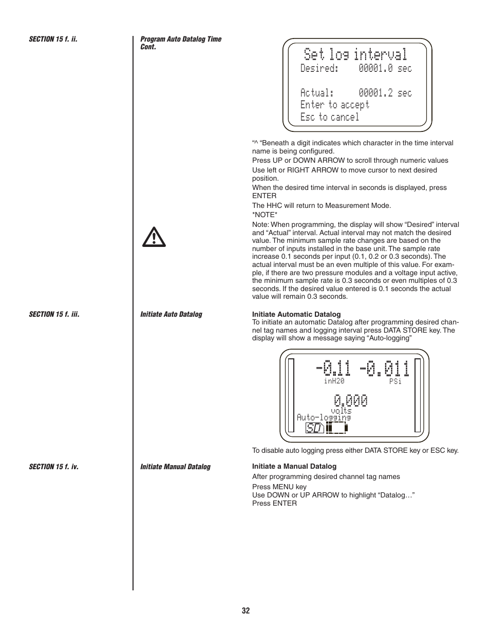 Set log interval | Ashcroft ATE-2 - Handheld Calibrator User Manual | Page 34 / 86