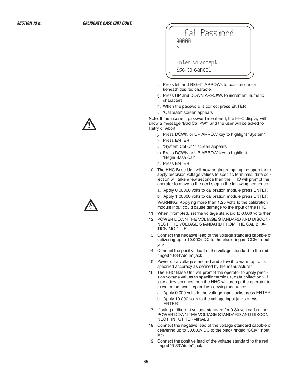 Cal password | Ashcroft ATE-2 - Handheld Calibrator User Manual | Page 67 / 86