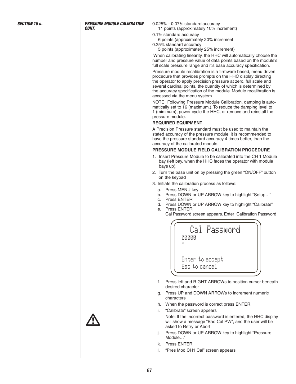 Cal password | Ashcroft ATE-2 - Handheld Calibrator User Manual | Page 69 / 86