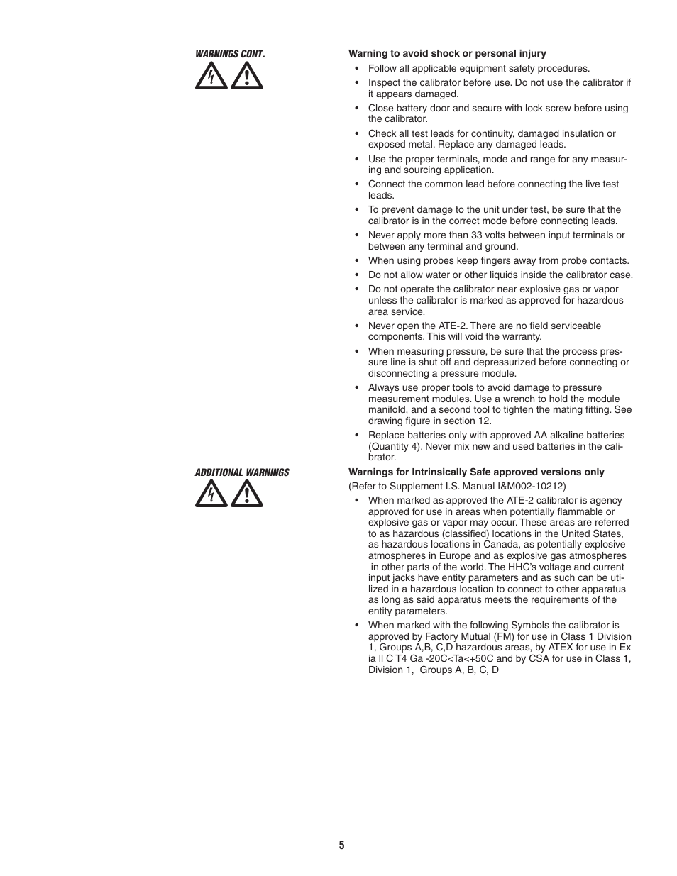 Ashcroft ATE-2 - Handheld Calibrator User Manual | Page 7 / 86