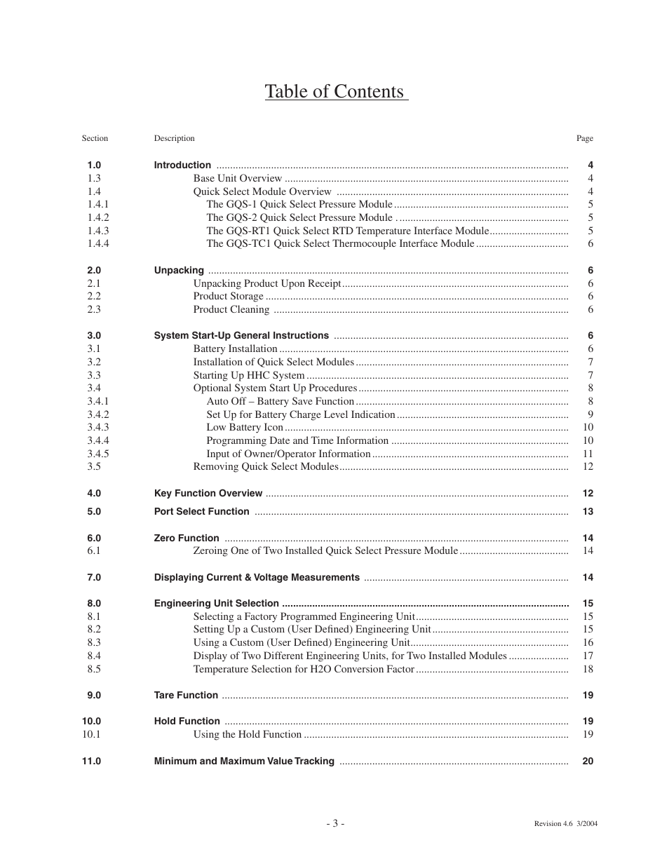 Ashcroft ATE-100 Handheld LCD Digital Calibrator User Manual | Page 3 / 80