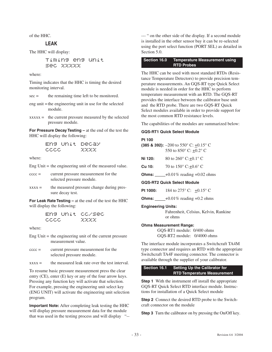Ashcroft ATE-100 Handheld LCD Digital Calibrator User Manual | Page 33 / 80