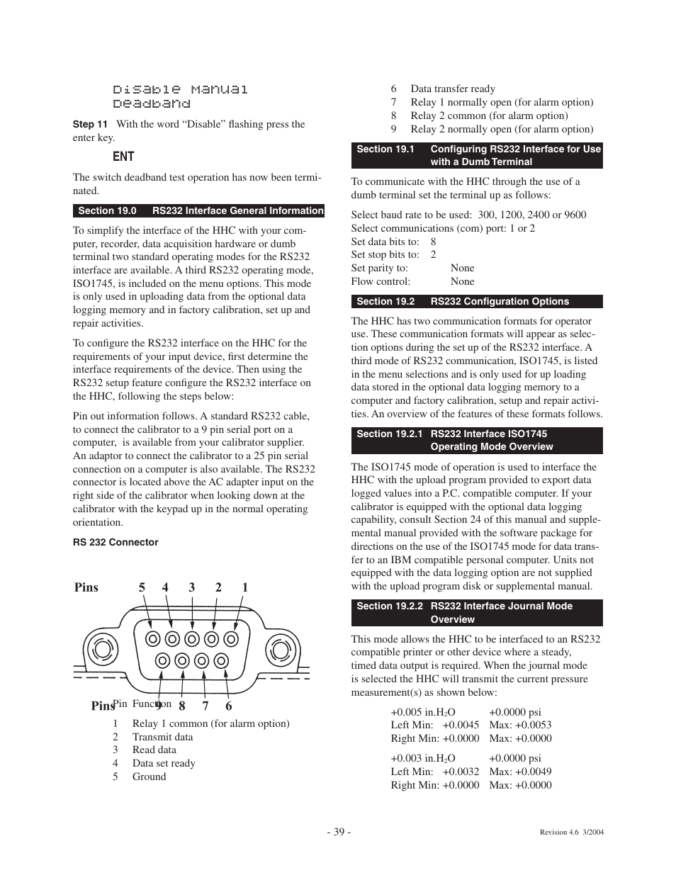 Disable manual deadband | Ashcroft ATE-100 Handheld LCD Digital Calibrator User Manual | Page 39 / 80