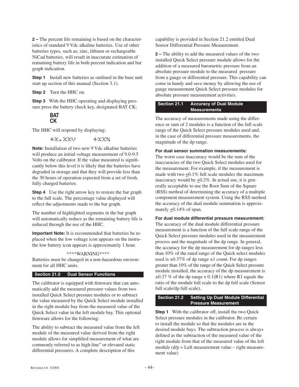 X.xxv +xx | Ashcroft ATE-100 Handheld LCD Digital Calibrator User Manual | Page 44 / 80