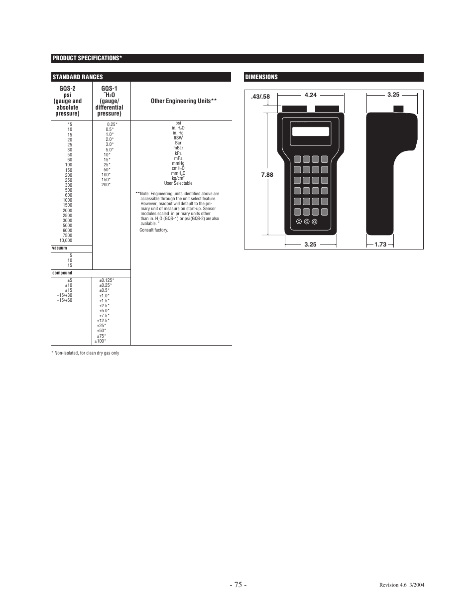 Ashcroft ATE-100 Handheld LCD Digital Calibrator User Manual | Page 75 / 80