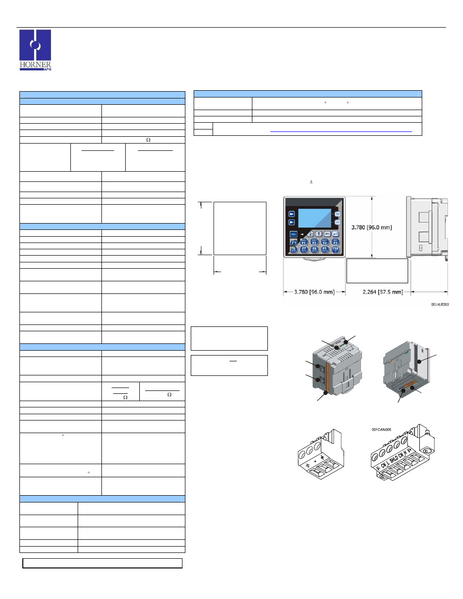 Horner APG XLe OCS HEXE220C012 User Manual | 4 pages