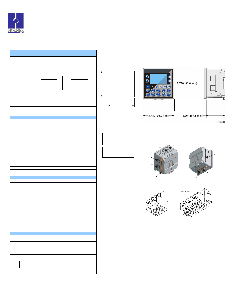 Horner APG XLe OCS HE-XE102-14 User Manual | 4 pages