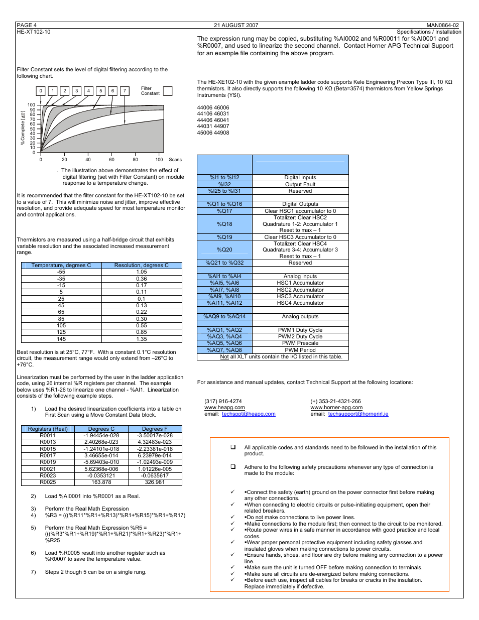 Horner APG XLt OCS HE-XT102-10 User Manual | Page 4 / 4