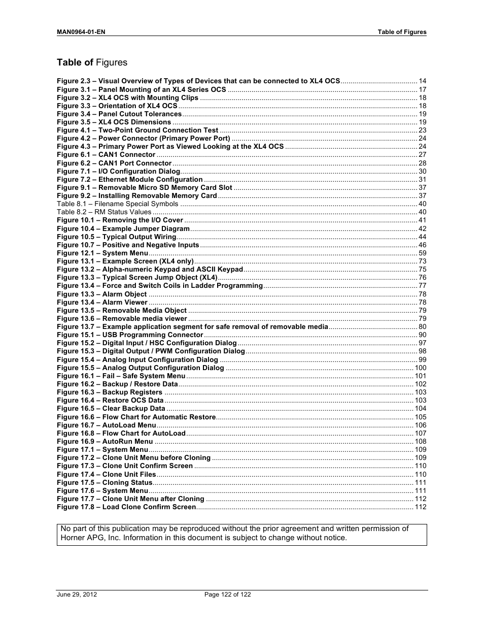 Horner APG XL4 OCS User Manual | Page 122 / 122