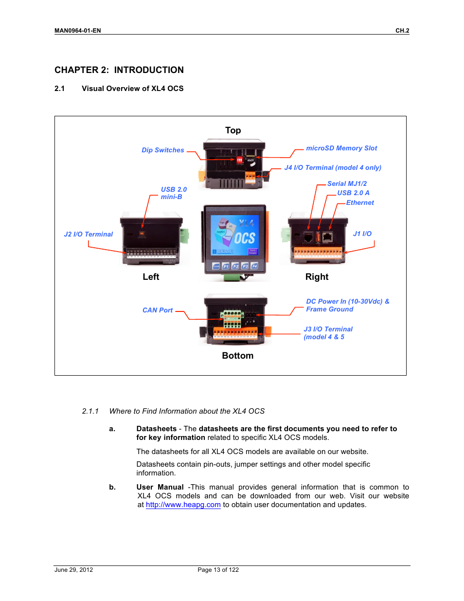 Horner APG XL4 OCS User Manual | Page 13 / 122