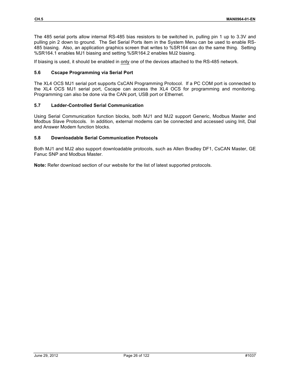 Horner APG XL4 OCS User Manual | Page 26 / 122