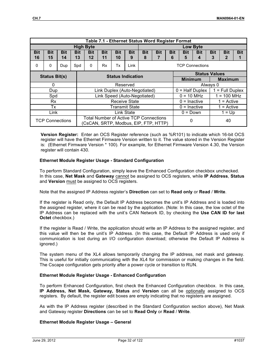 Horner APG XL4 OCS User Manual | Page 32 / 122