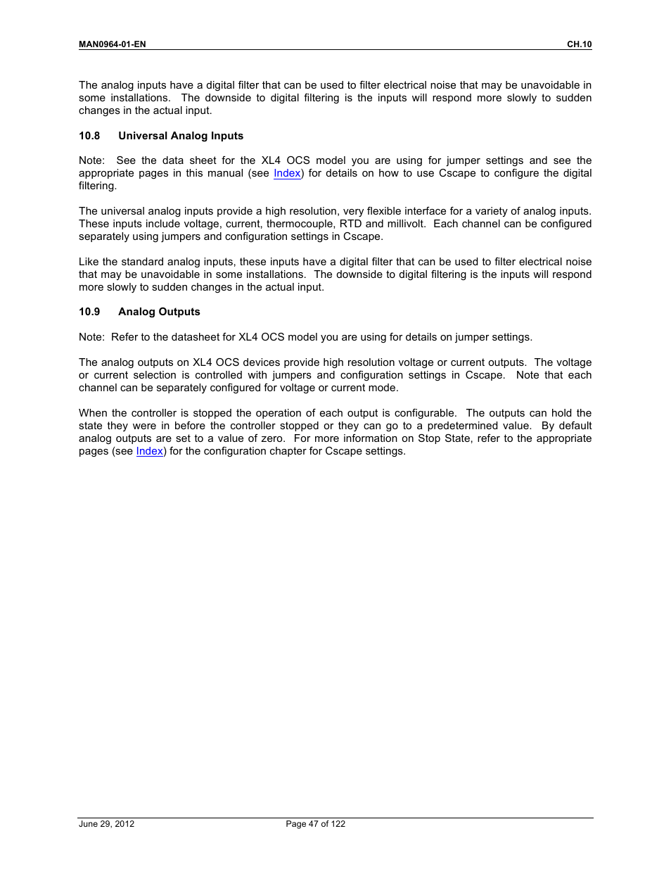 Horner APG XL4 OCS User Manual | Page 47 / 122