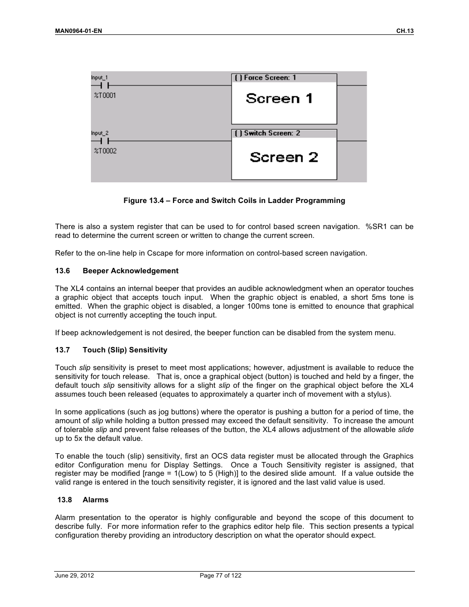 Horner APG XL4 OCS User Manual | Page 77 / 122