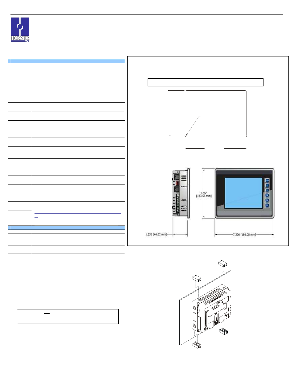 Horner APG XL6 OCS HEXT351C112 User Manual | 4 pages