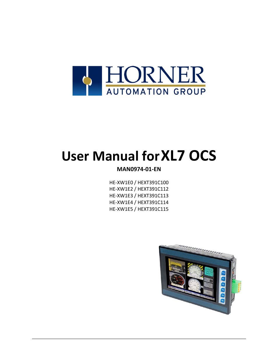 Horner APG XL7 OCS User Manual | 110 pages