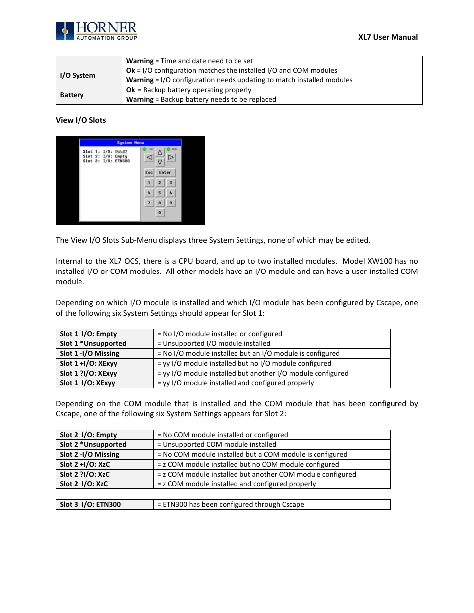 Horner APG XL7 OCS User Manual | Page 56 / 110