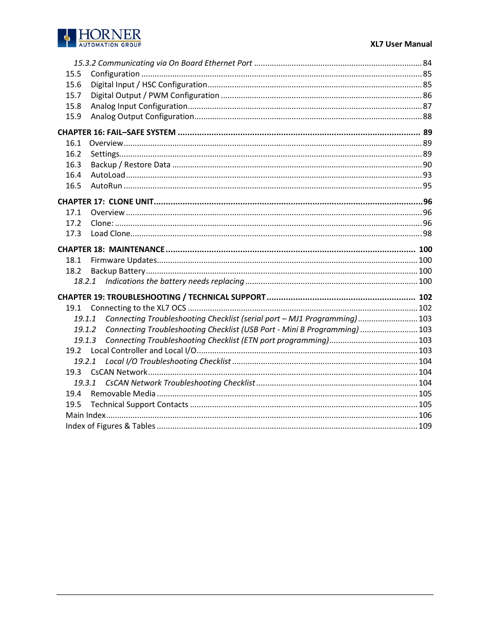 Horner APG XL7 OCS User Manual | Page 8 / 110