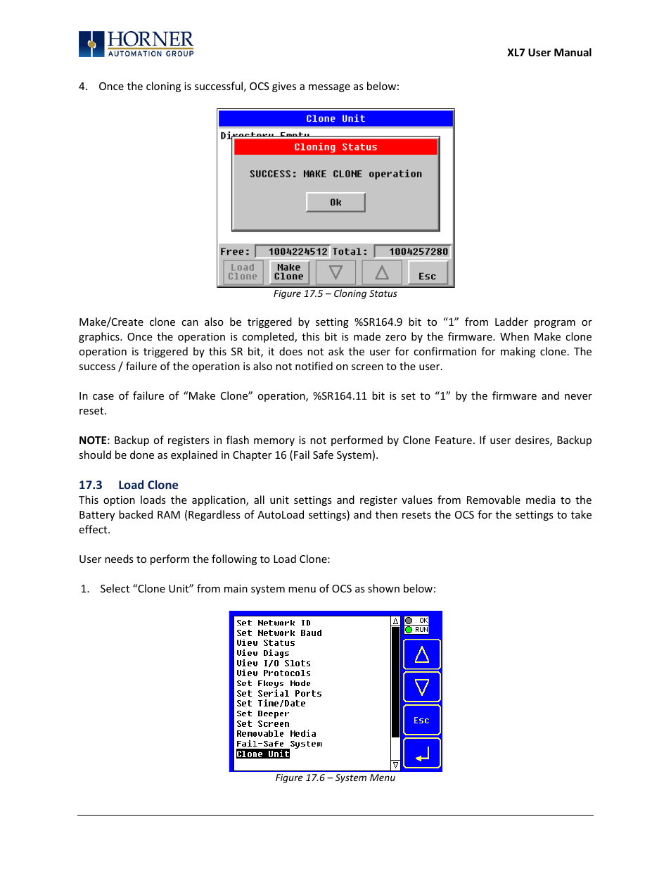 3 load clone | Horner APG XL7 OCS User Manual | Page 98 / 110