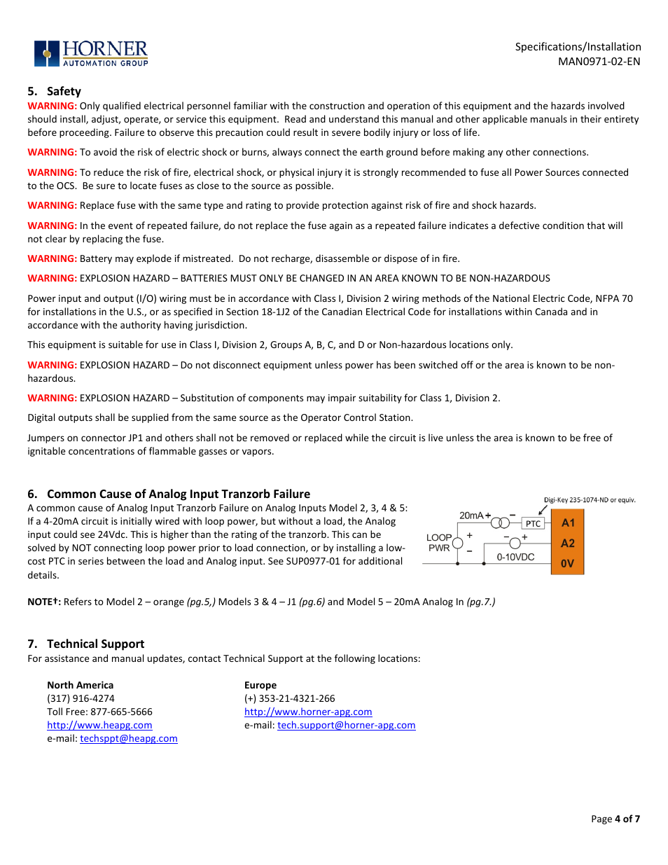 Horner APG XL7 OCS User Manual | Page 4 / 7