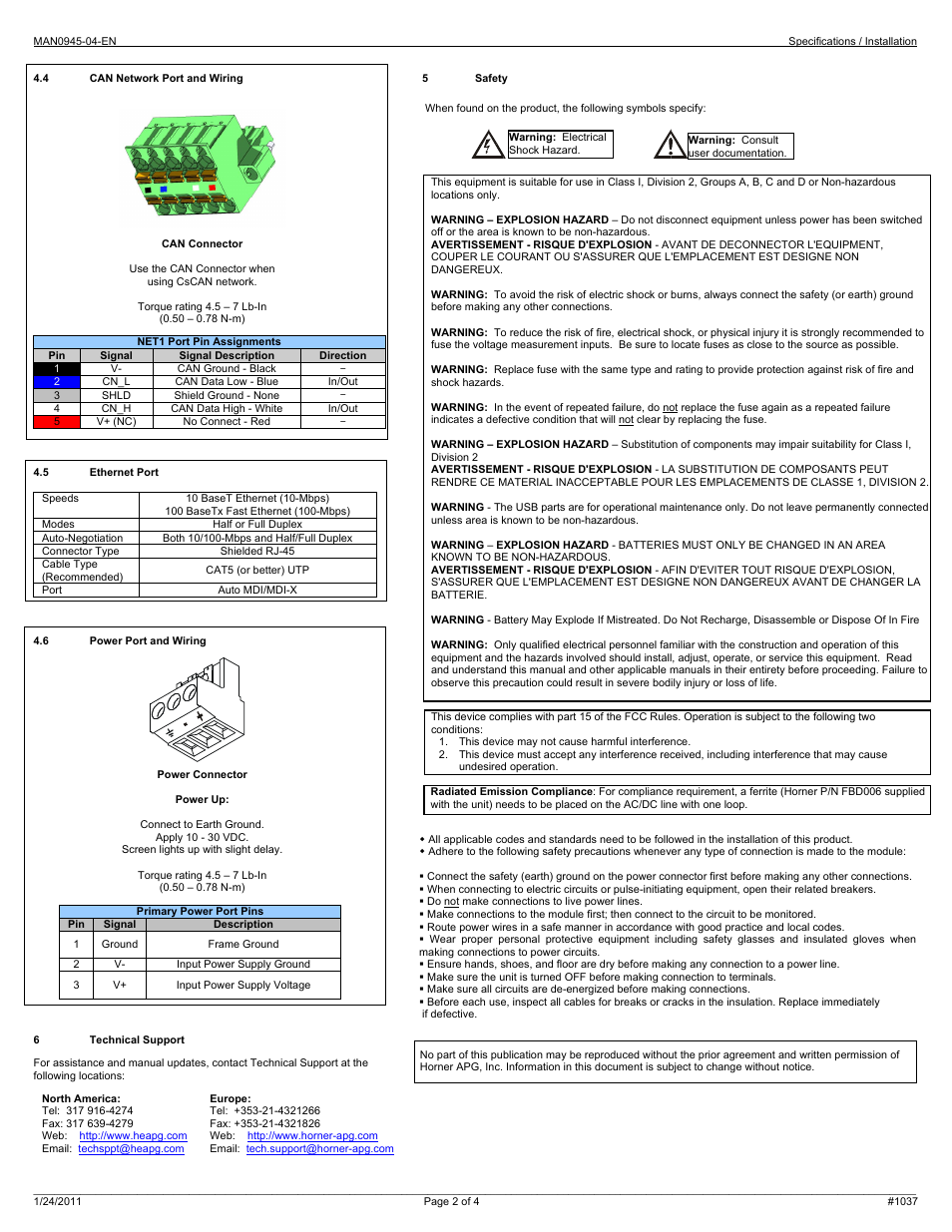 Horner APG XL10e OCS User Manual | Page 4 / 4