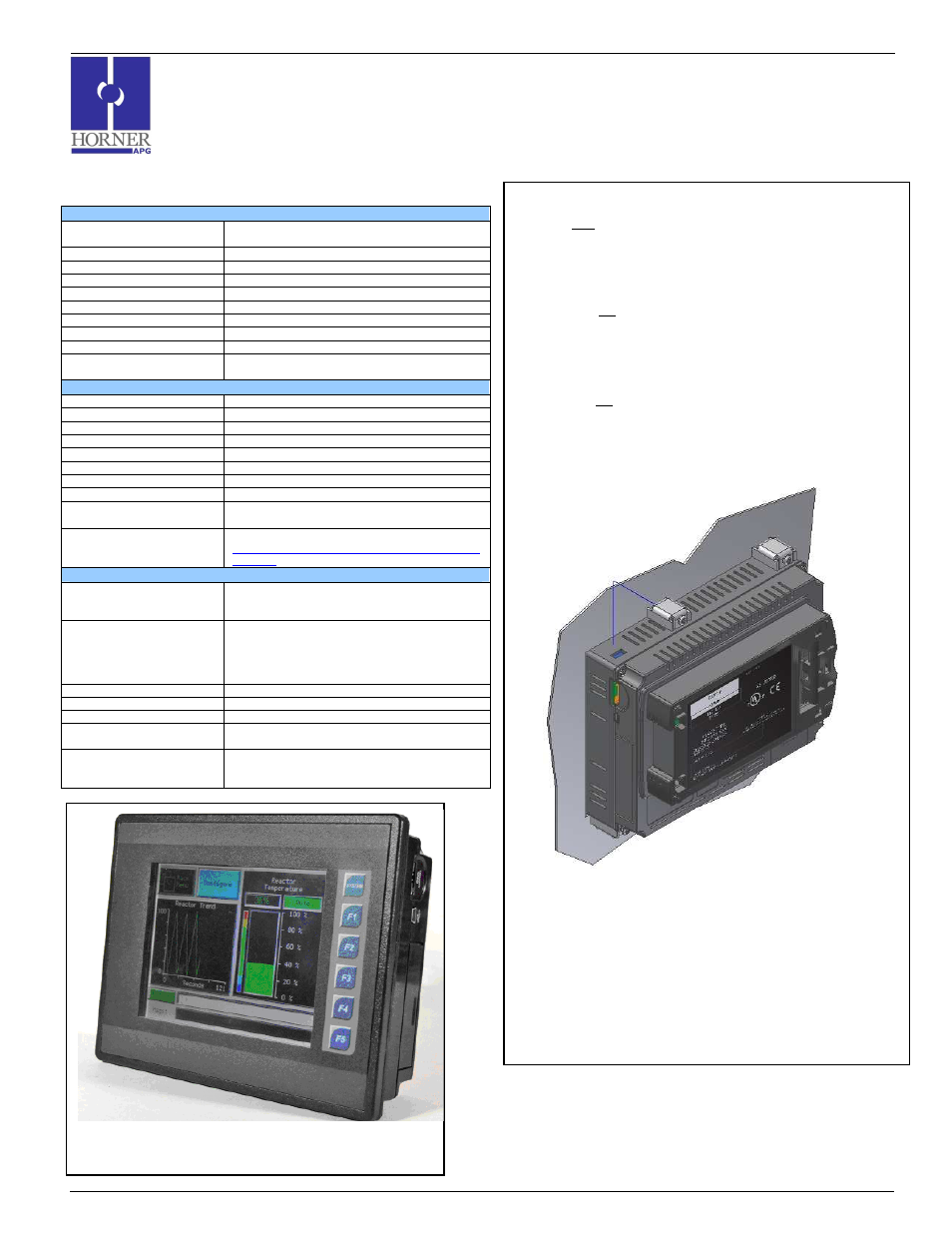 Horner APG QX351 OCS HEQX351C103 User Manual | 5 pages