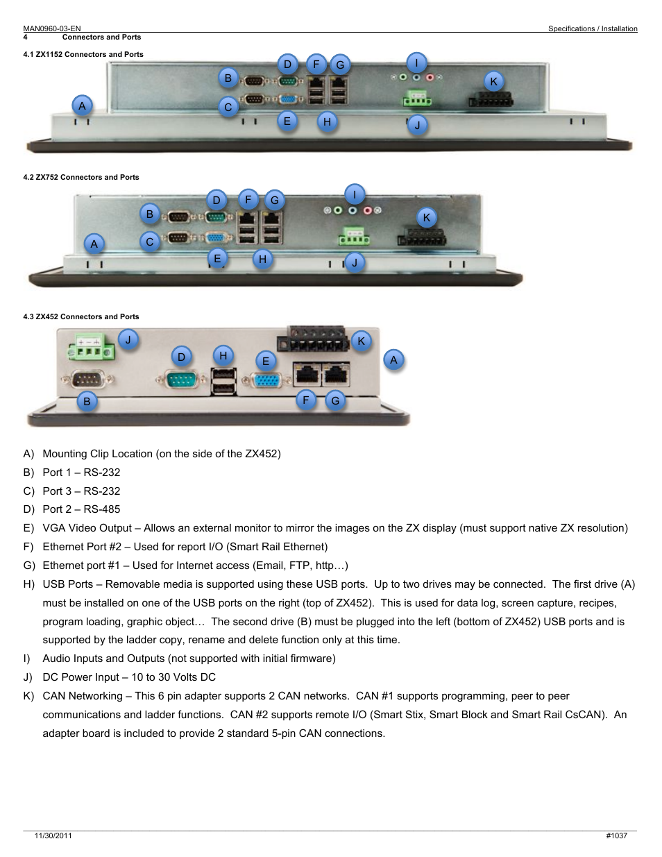 Horner APG ZX 752 OCS HE-ZX1152 User Manual | Page 4 / 6