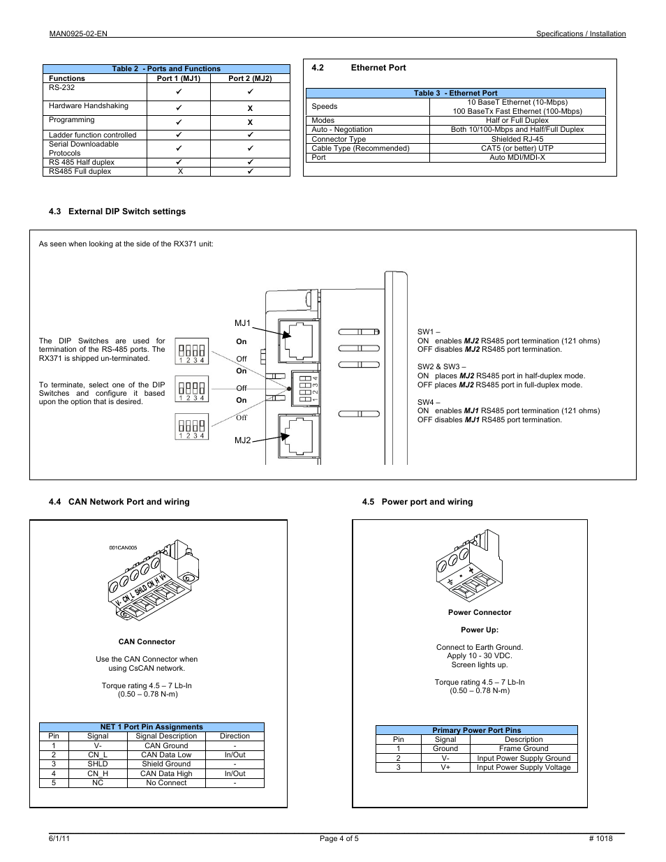 Horner APG RX371 OCS HERX371C101 User Manual | Page 4 / 5