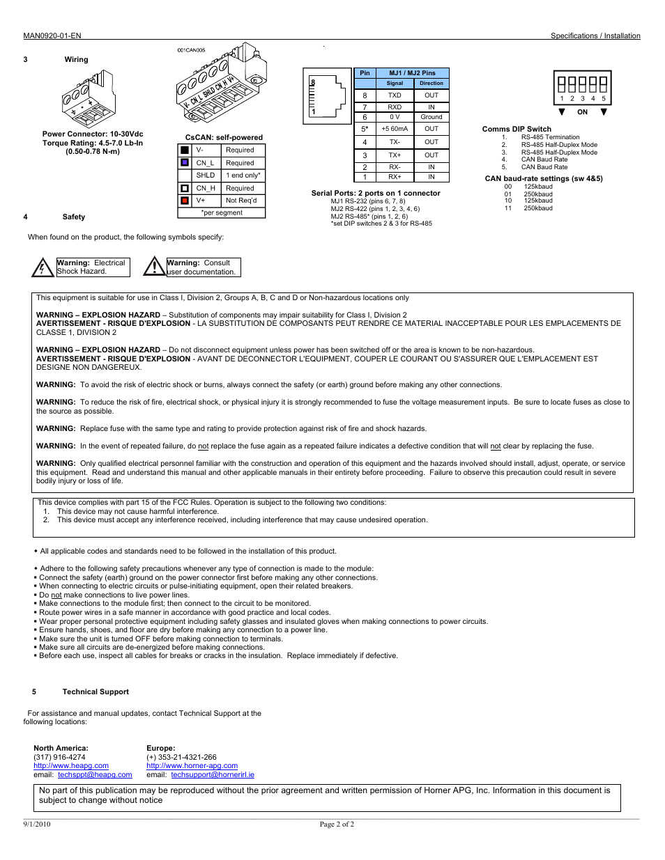Horner APG RCX HE-CX251 User Manual | Page 2 / 2