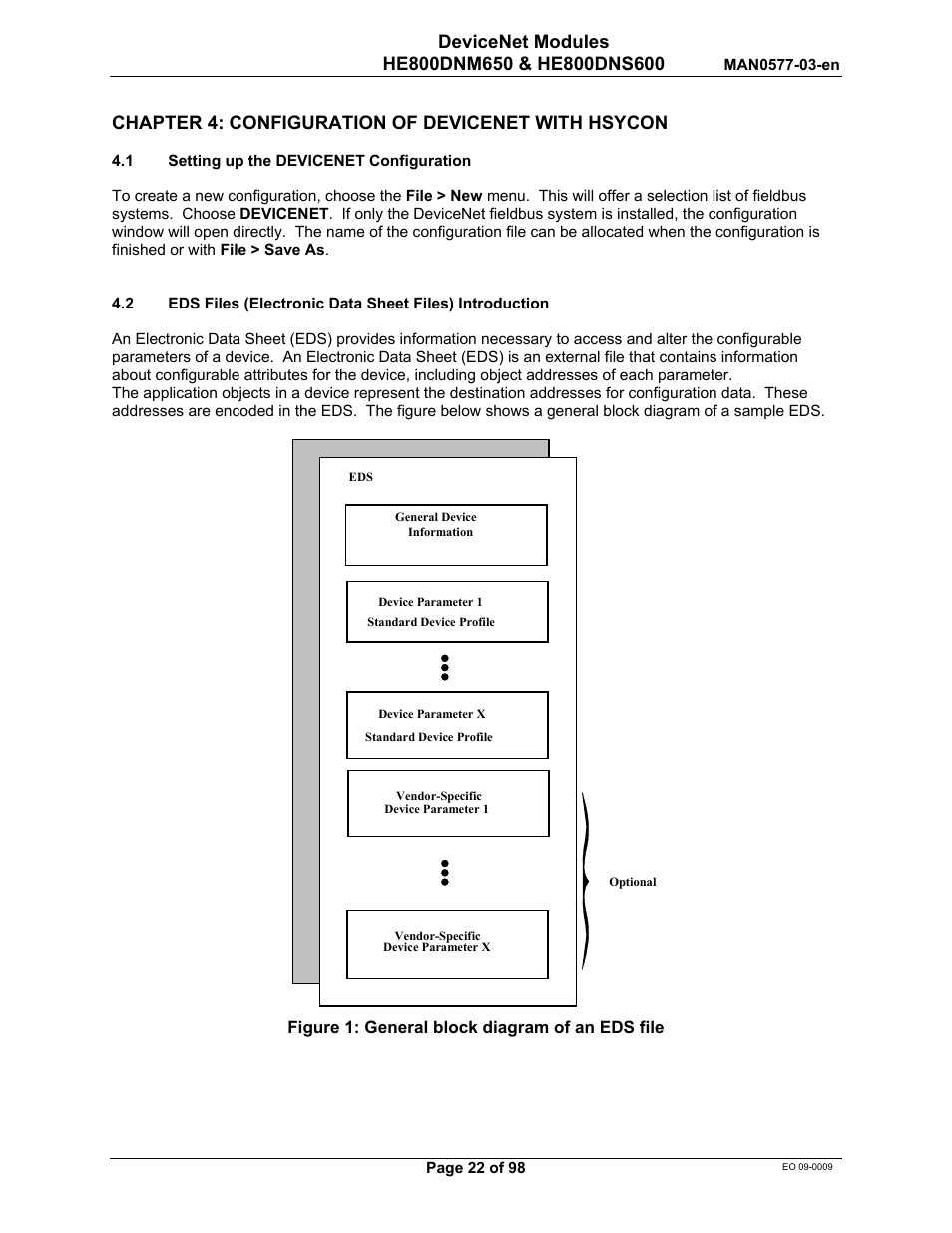 Chapter 4: configuration of devicenet with hsycon | Horner APG SmartStack I/O HE800DNS600/HEDNS600 User Manual | Page 22 / 98