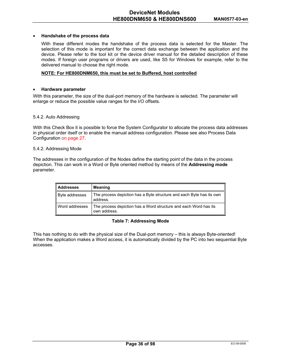 Horner APG SmartStack I/O HE800DNS600/HEDNS600 User Manual | Page 36 / 98