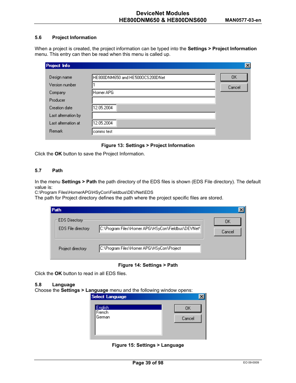 Horner APG SmartStack I/O HE800DNS600/HEDNS600 User Manual | Page 39 / 98