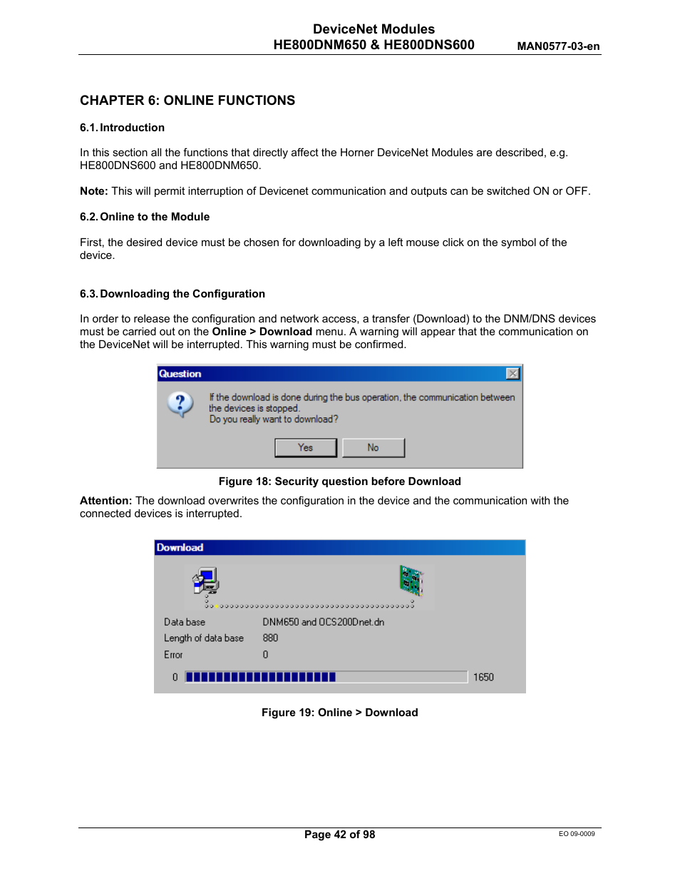 Horner APG SmartStack I/O HE800DNS600/HEDNS600 User Manual | Page 42 / 98