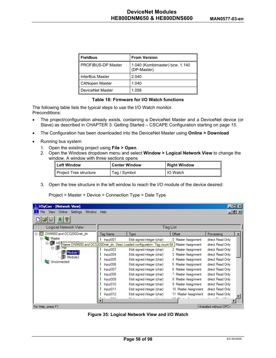 Horner APG SmartStack I/O HE800DNS600/HEDNS600 User Manual | Page 58 / 98