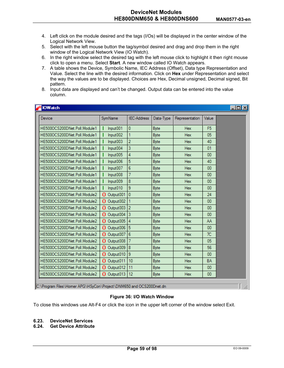 Horner APG SmartStack I/O HE800DNS600/HEDNS600 User Manual | Page 59 / 98