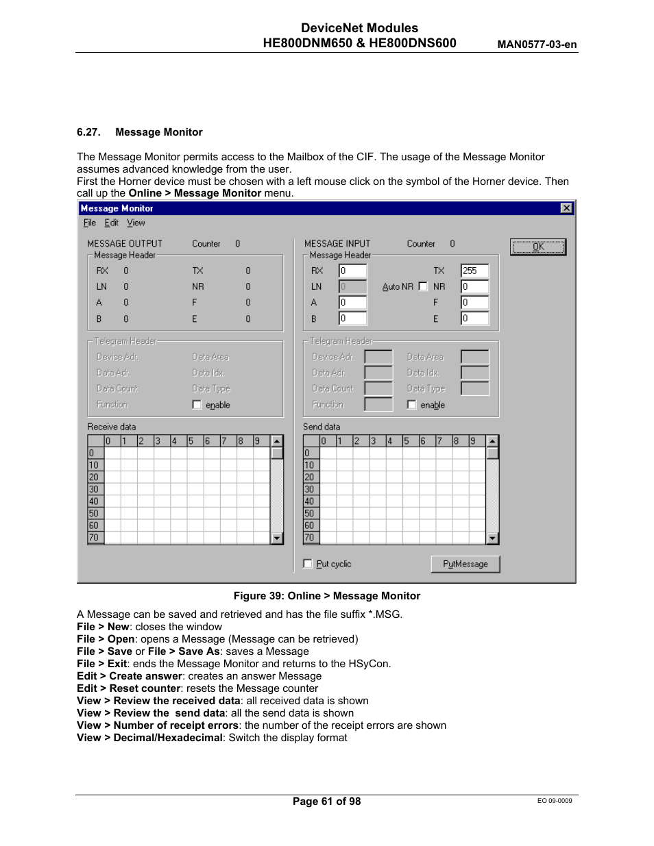 Horner APG SmartStack I/O HE800DNS600/HEDNS600 User Manual | Page 61 / 98