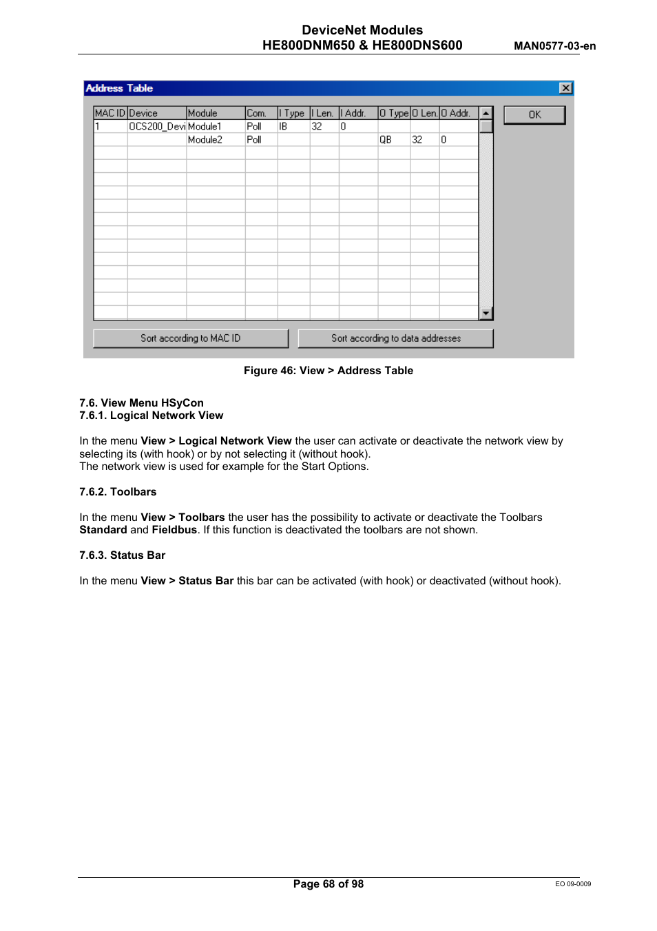 Horner APG SmartStack I/O HE800DNS600/HEDNS600 User Manual | Page 68 / 98