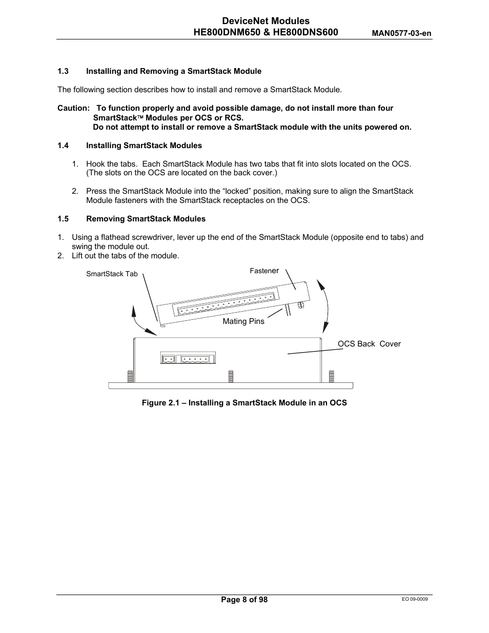 Horner APG SmartStack I/O HE800DNS600/HEDNS600 User Manual | Page 8 / 98