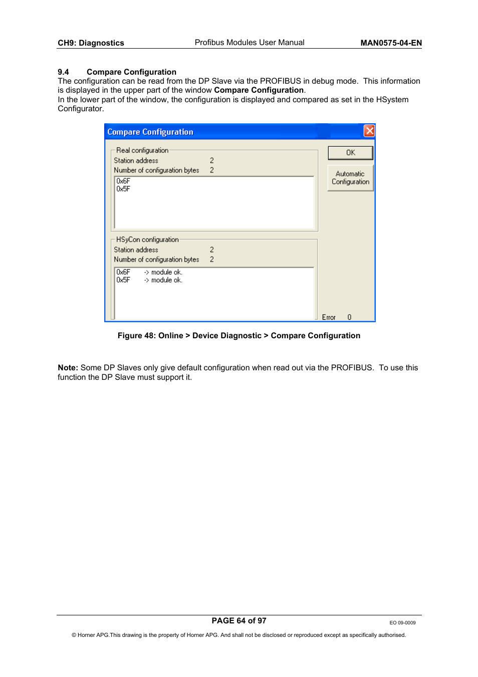 Horner APG SmartStack I/O HE800PBS600/HEPBS600 User Manual | Page 64 / 97