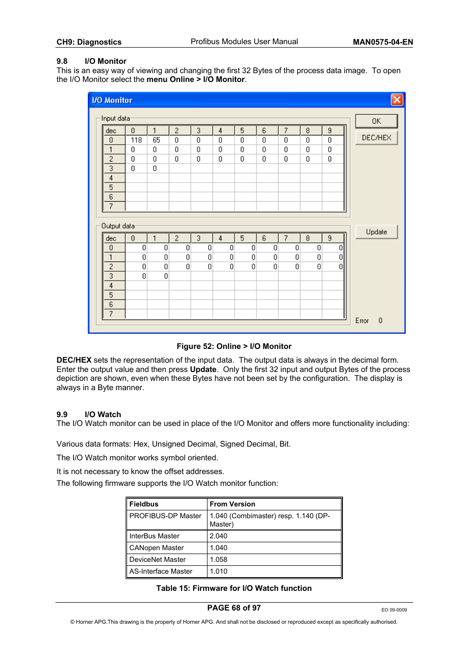 Horner APG SmartStack I/O HE800PBS600/HEPBS600 User Manual | Page 68 / 97