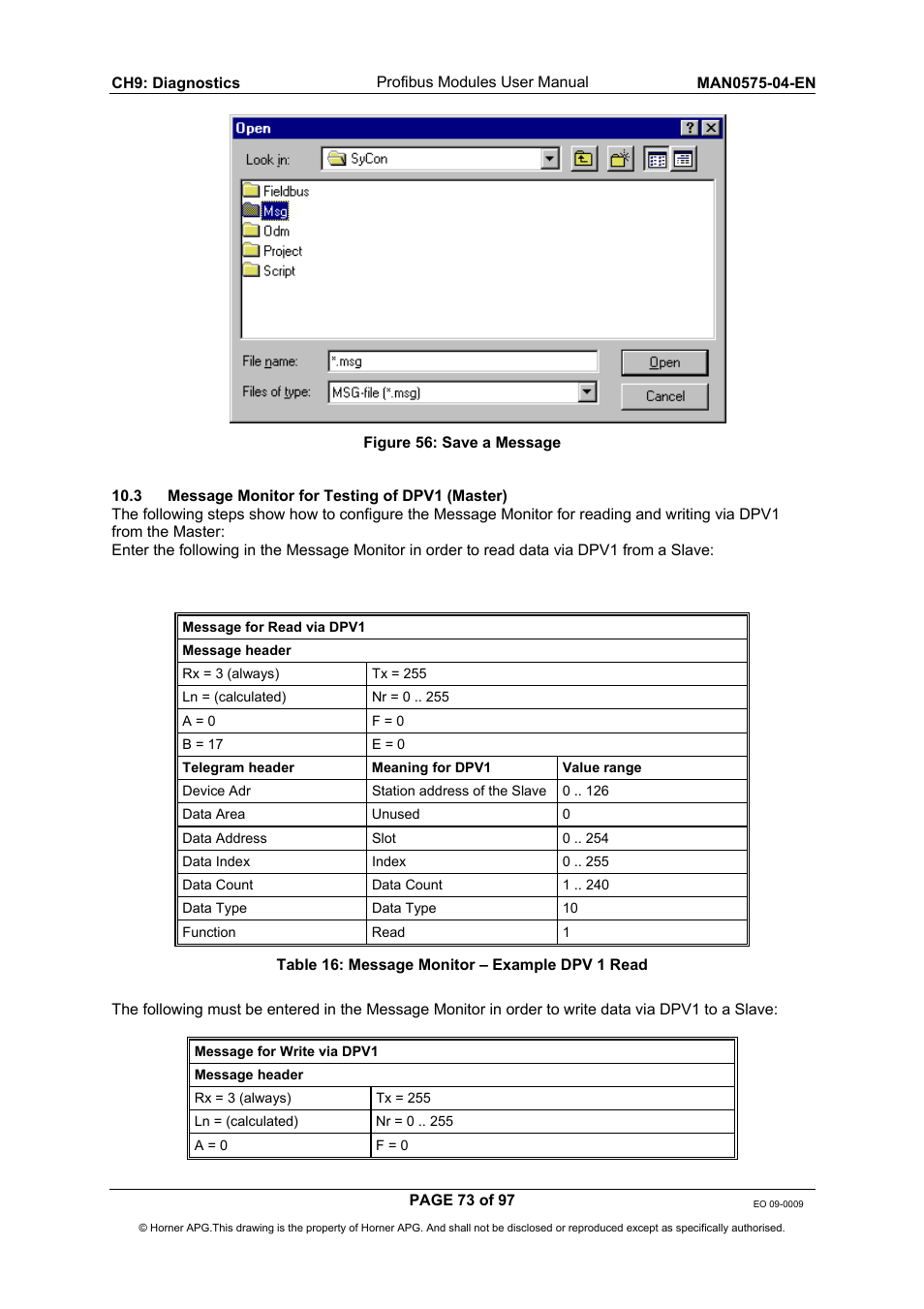 Horner APG SmartStack I/O HE800PBS600/HEPBS600 User Manual | Page 73 / 97