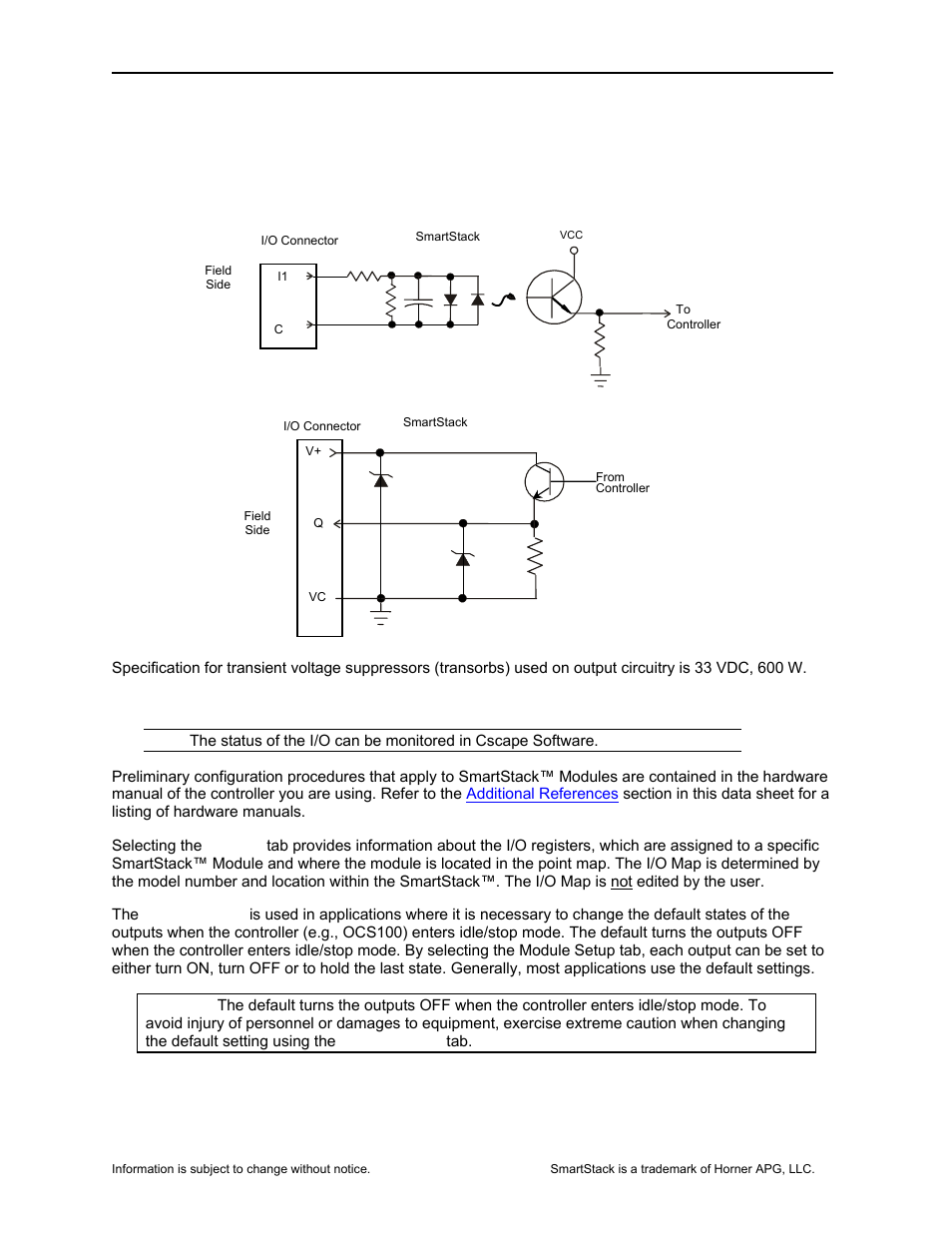 3internal schematic drawing, 4 configuration | Horner APG SmartStack I/O HE-DIQ716 User Manual | Page 4 / 8